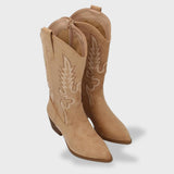 Sofía | Bottes cowboy pour femme avec broderie et talon bas