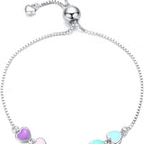 Bracelet ajustable en argent sterling avec empreinte de patte de chien