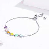 Bracelet ajustable en argent sterling avec empreinte de patte de chien