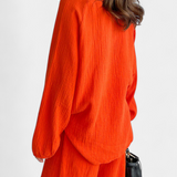 Aya Ensemble de Deux Pièces en Coton avec Décolleté en V