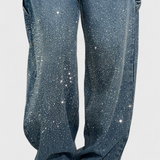 Jeans Cargo Dariya Balloon avec Brillance et Applications de Pierres Précieuses