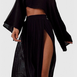 Martha Ensemble de Deux Pièces avec Jupe à Fente Haute