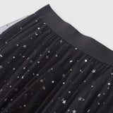 Jupe Colette en Sequins avec Ourlet Froncé et Taille Haute