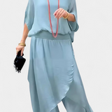 Maravilla Ensemble Fluide de Deux Pièces avec Top Ample et Jupe Asymétrique