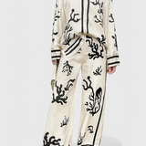 Nazaret Ensemble à Jambes Amples avec Imprimé Artistique