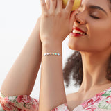 Bracelet ajustable en argent sterling avec empreinte de patte de chien