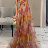 Eléna - Robe Longue Élégante et Florale