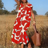 ELENA | ROBE IMPRIMÉE AVEC ENCOLURE EN V