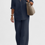 Ensemble Skye en Lin et Coton à Silhouette Décontractée