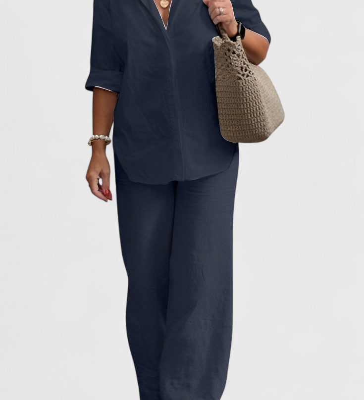 Ensemble Skye en Lin et Coton à Silhouette Décontractée