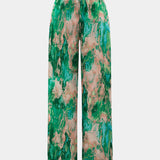 Inna Pantalons Droits Taille Haute avec Imprimé Marbre