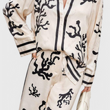 Nazaret Ensemble à Jambes Amples avec Imprimé Artistique