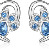 Boucles d'oreilles avec empreintes de pattes et cœur – Bijoux pour les amoureux des animaux