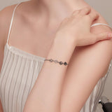 Bracelet ajustable en argent sterling avec empreinte de patte de chien