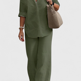 Ensemble Skye en Lin et Coton à Silhouette Décontractée