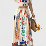 Ensemble Itzel Bohème avec Imprimé Ethnique