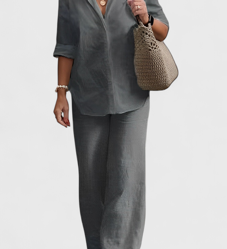 Ensemble Skye en Lin et Coton à Silhouette Décontractée