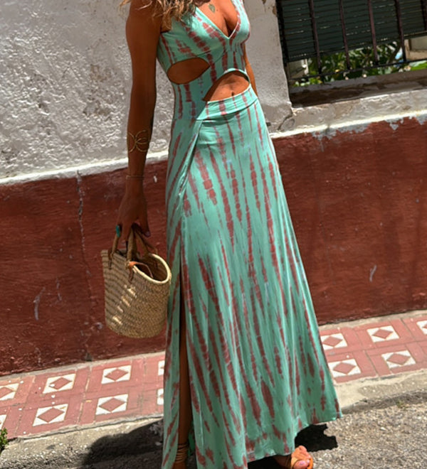 Chloe - Robe élastique Eleanor Tie-dye