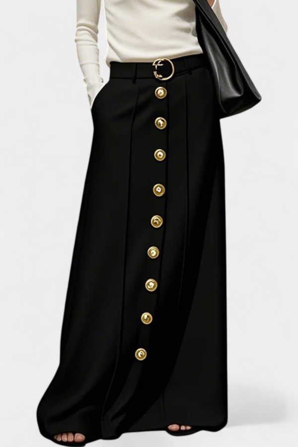 Jupe Ada à Boutons Ample avec Poches et Style Urbain