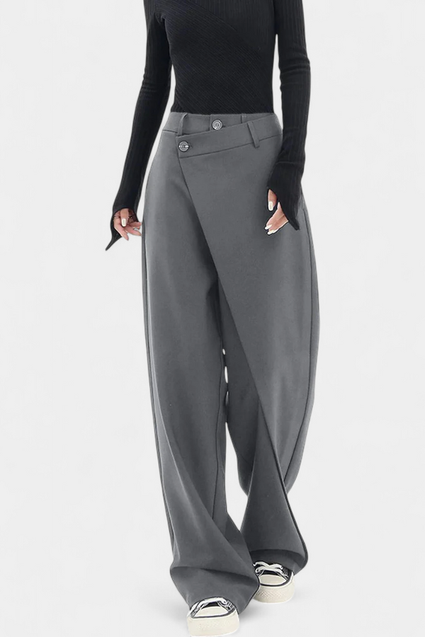Pantalons Oaklyn Droits avec Drapé Moderne