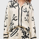 Nazaret Ensemble à Jambes Amples avec Imprimé Artistique