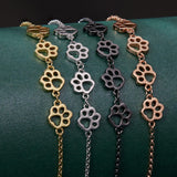 Bracelet ajustable en argent sterling avec empreinte de patte de chien