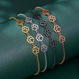 Bracelet ajustable en argent sterling avec empreinte de patte de chien