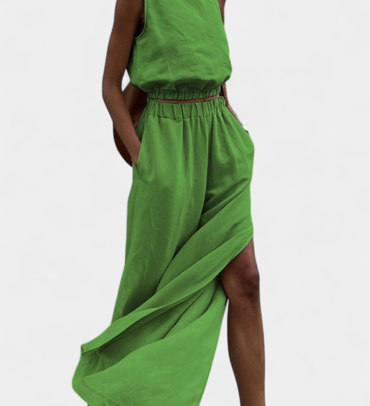 Portia Ensemble en Coton et Lin avec Ouverture Latérale