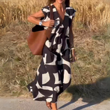 ELENA | ROBE IMPRIMÉE AVEC ENCOLURE EN V