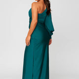 Robe Femme maxi | Chic fluide | épaule asymétrique pour Été