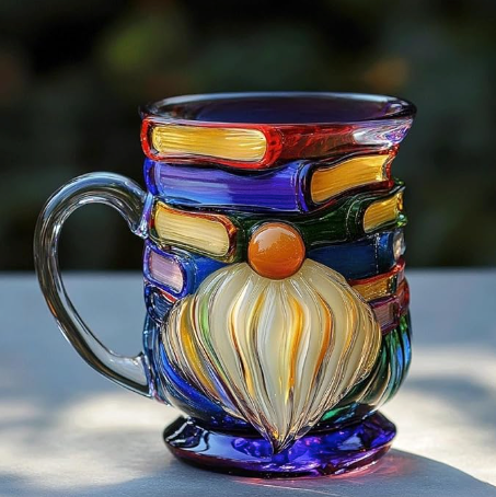 Tasse artistique 3D "Nain - Motif de livre"