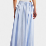 Jupe Yora A-Line en Coton avec Taille Élastique et Poches