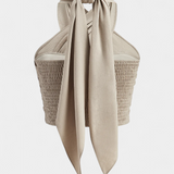 Lena | Top Croisé Sans Dos avec Nœud et Style Halter