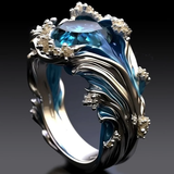 Bague Rhodus Vintage Vagues Océaniques