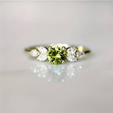 Bague Vintage avec Zirconia Verte