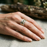 Bague Vintage en Or avec Revêtement en Argent