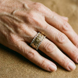 Bague tressée Retro-Gold avec Zirconia