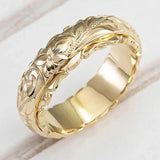 Bague vintage Goldring avec fleur