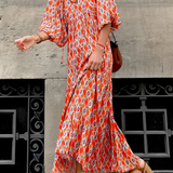 VANESSA | ROBE MAXI LONGUE AVEC IMPRIMÉ