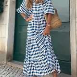 VANESSA | ROBE MAXI LONGUE AVEC IMPRIMÉ