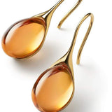 Boucles d'Oreilles en Cristal en Or et Argent