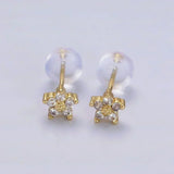 Boucles d'oreilles avec motif floral délicat