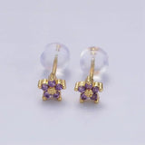 Boucles d'oreilles avec motif floral délicat