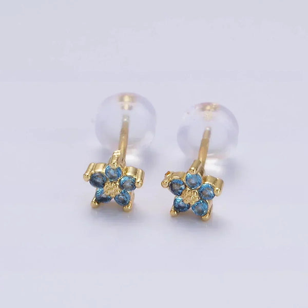 Boucles d'oreilles avec motif floral délicat