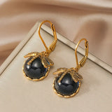 Boucles d'oreilles circulaires en argent antique
