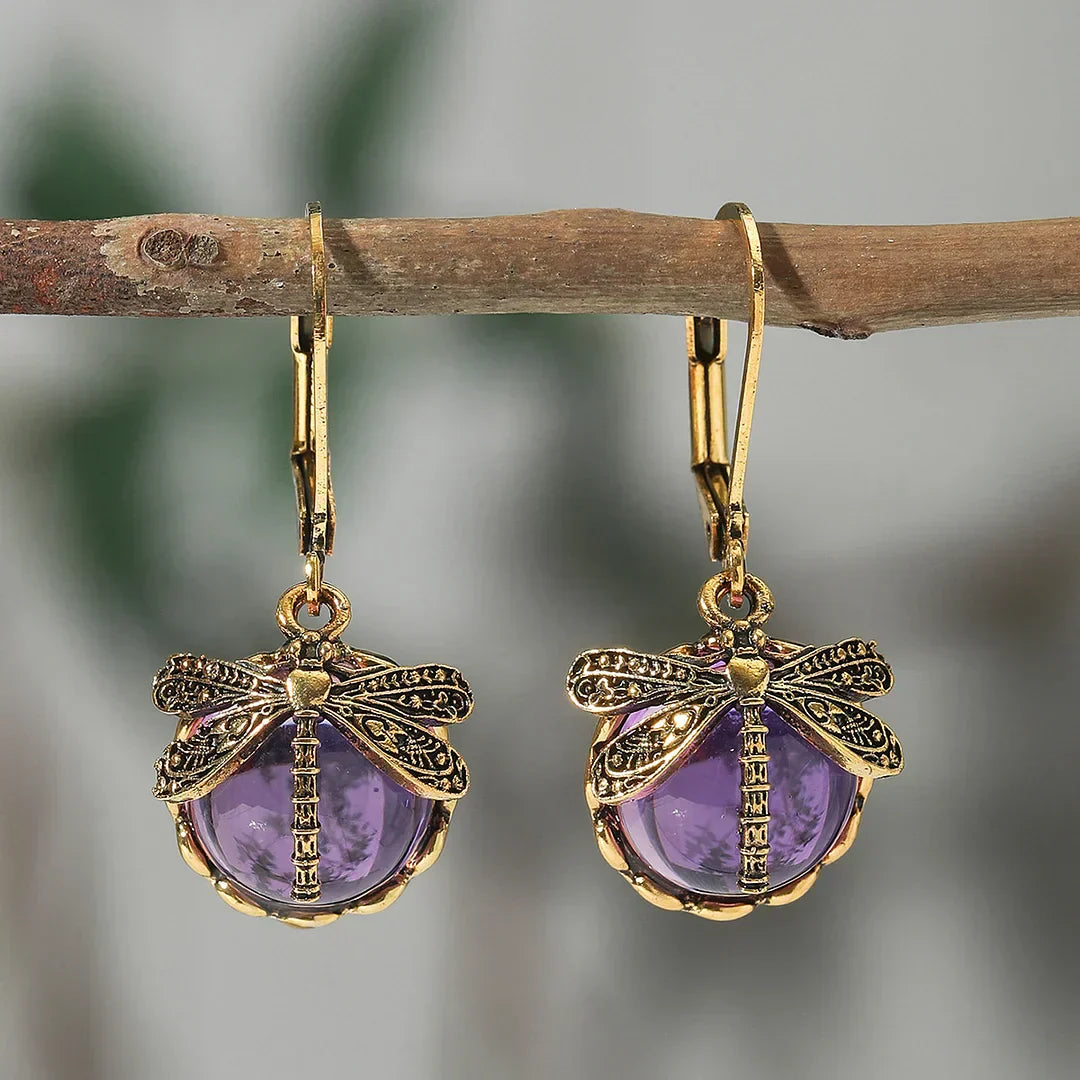 Boucles d'oreilles circulaires en argent antique