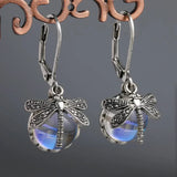 Boucles d'oreilles circulaires en argent antique
