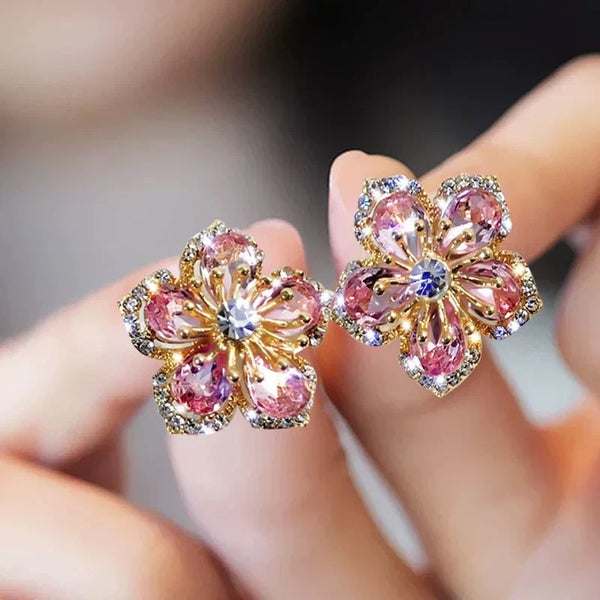 Boucles d'oreilles colorées en zircon en argent 925