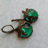 Boucles d'oreilles en forme de sphère en or vieilli