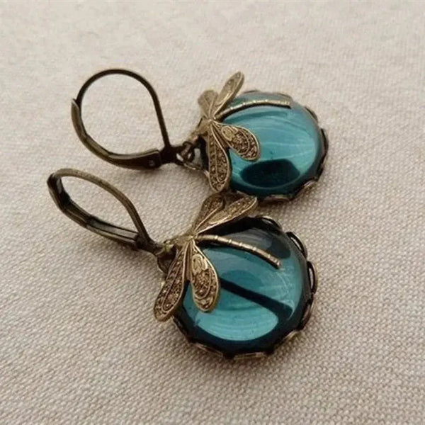 Boucles d'oreilles en forme de sphère en or vieilli